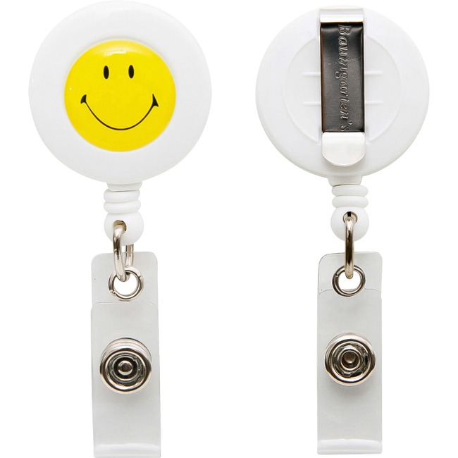 SICURIX Smiley Face ID Card Reel with Belt Clip