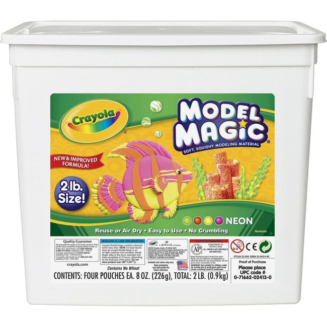 Crayola Model Magic Neon Modeling Material Bucket