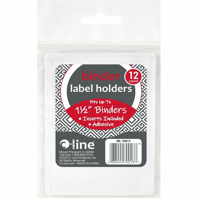 C-Line Self-Adhesive Binder Label Holder