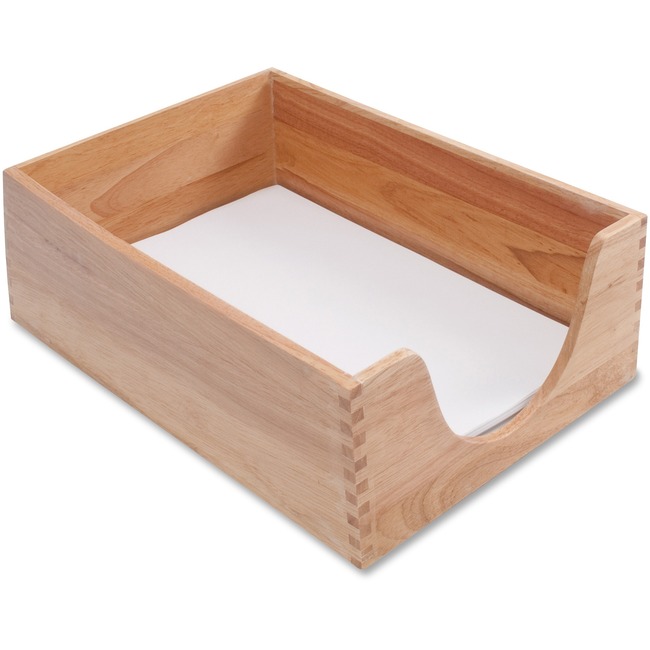 Carver Double Deep Wood Desk Trays