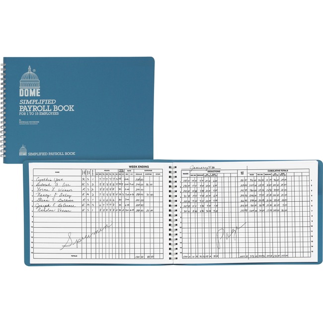 Dome Wirebound Payroll Book