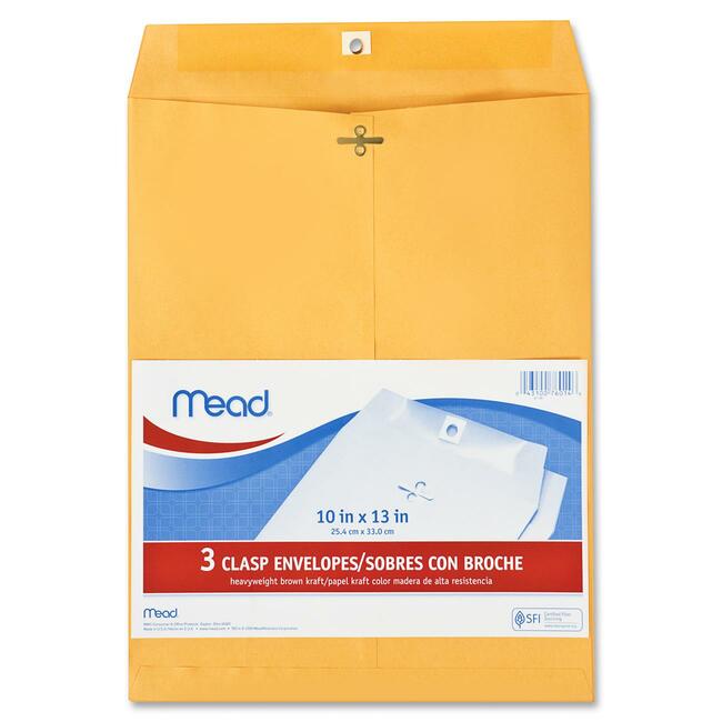 Mead Heavyweight Brown Kraft Clasp Envelopes