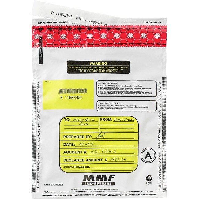 MMF Tamper-Evident Deposit Bags