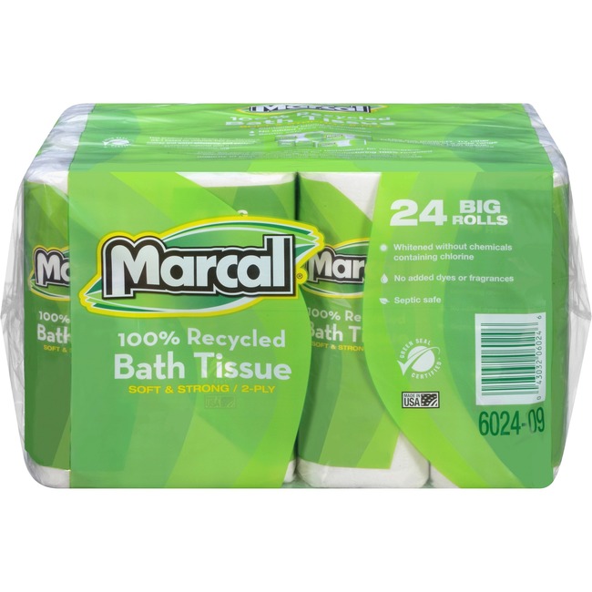 Marcal 100% Recycled, Soft & Strong Bathroom Tissue