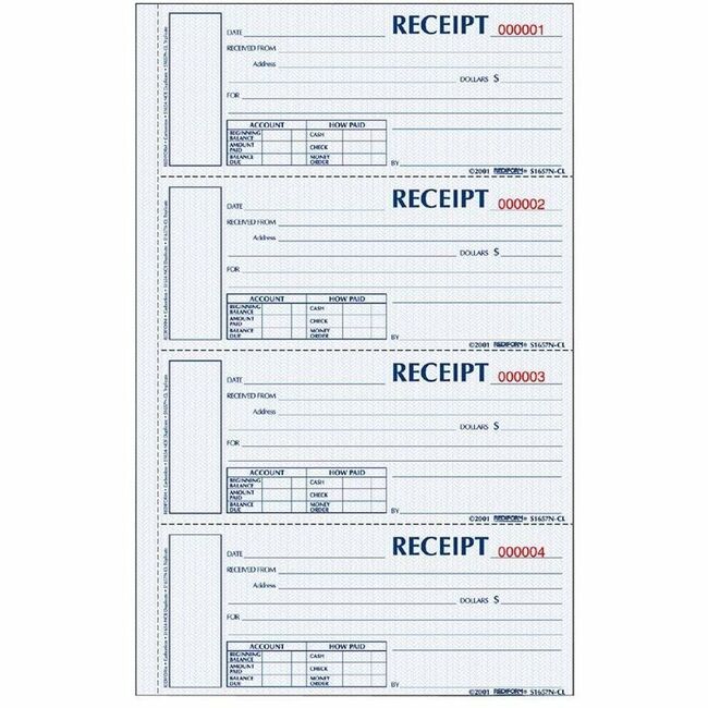 Rediform Hardbound Numbered Money Receipt Books