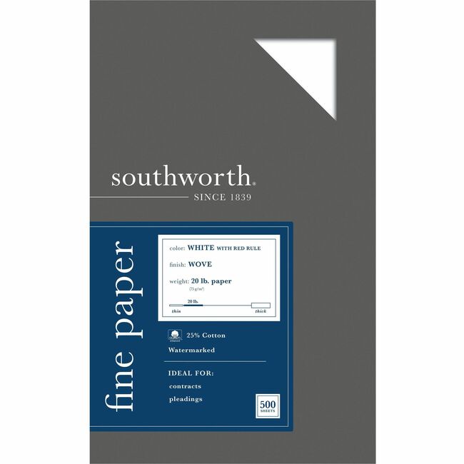 Southworth Red Ruled Business Paper