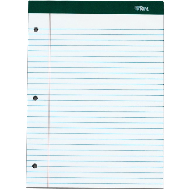 TOPS Docket 3-hole Punched Legal Ruled Legal Pads