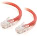 C2G-7ft Cat5e Non-Booted Crossover Unshielded (UTP) Network Patch Cable - Red - Category 5e for Network Device - RJ-45 Male - RJ-45 Male - Crossover - 7ft - Red