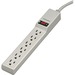 6 Outlet Power Strip - 3-prong - 6 x NEMA 5-15R - 4 ft Cord - 110 V AC Voltage - External - Platinum