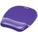 Fellowes Crystals® Gel Mousepad/Wrist Rest - Purple - 0.75" x 7.88" x 9.19" Dimension - Purple - Rubber, Gel - Stain Resistant, Skid Proof - 1 Pack