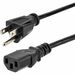 StarTech.com 6ft 1(1.8m) Computer Power Cord, NEMA 5-15P to C13, 10A 125V, 18AWG, Black Replacement AC PC Power Cord, TV/Monitor Power Cable - 6ft (1.8m) 18AWG flexible computer power cord w/ NEMA 5-15P and IEC 60320 C13 connectors; Rated for 125V 10A; UL