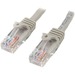 StarTech.com 50 ft Gray Snagless Cat5e UTP Patch Cable - Make Fast Ethernet network connections using this high quality Cat5e Cable, with Power-over-Ethernet capability - 50ft Cat5e Patch Cable - 50ft Cat 5e Patch Cable - 50ft Cat5e Patch Cord - 50ft RJ45