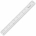 Westcott See-Through Acrylic Rulers - 12" Length 1" Width - 1/16 Graduations - Imperial, Metric Measuring System - Acrylic - 1 Each - Clear