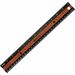 Westcott Faux Burled Wood Ruler - 12" Length 1" Width - 1/6 Graduations - Imperial, Metric Measuring System - Plastic - 1 Each - Black