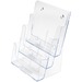 Deflecto Multi-Compartment DocuHolder - 3 Compartment(s) - 3 Tier(s) - 12.6" Height x 9.5" Width x 6.3" DepthDesktop - Magazine Size - Clear - Plastic - 1 Each