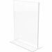 Deflecto Classic Image Double-Sided Sign Holder - 1 Each - 8.50" (215.90 mm) Width x 11" (279.40 mm) Height - Rectangular Shape - Self-standing, Bottom Loading - Indoor, Outdoor - Plastic - Clear