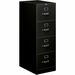 HON 510 Series Vertical File With Lock - 4-Drawer - 18.25" (46.36 cm) Width x 25" (63.50 cm) Depth x 52" (132.08 cm) Height - 4 x Drawer(s) for File - Legal - Vertical - Security Lock - Black - Baked Enamel - Steel