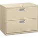 HON Brigade 600 H682 Lateral File - 36" x 18"28.4" - 2 Drawer(s) - Finish: Putty