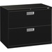 HON Brigade 600 H682 Lateral File - 36" x 19.3"28.4" - 2 Drawer(s) - Finish: Black