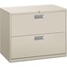 HON Brigade 600 H682 Lateral File - 36" x 18"28.4" - 2 Drawer(s) - Finish: Light Gray