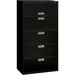 HON Brigade 600 Series 5-Drawer Lateral - 36" x 18" x 64.3" - 2 x Shelf(ves) - 5 x Drawer(s) for File - 1 x Door(s) - A4, Legal, Letter - Lateral - Interlocking, Leveling Glide, Ball-bearing Suspension, Recessed Handle, Durable - Black - Baked Enamel - St