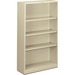 HON Brigade 4-Shelf Steel Bookcase - 59" Height x 34.5" Width x 12.6" Depth - Rust Resistant, Heavy Duty - 30% Recycled - Steel - 1 Each