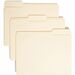 Smead 1/3 Tab Cut Letter Recycled Top Tab File Folder - 8 1/2" x 11" - 3/4" Expansion - Top Tab Location - Assorted Position Tab Position - Manila - Manila - 10% Recycled - 100 / Box