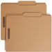 Smead 2/5 Tab Cut Letter Recycled Fastener Folder - 8 1/2" x 11" - 3/4" Expansion - 2 x 2K Fastener(s) - 2" Fastener Capacity for Folder - Top Tab Location - Right of Center Tab Position - Kraft - Kraft - 10% Recycled - 50 / Box