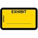 Tabbies Color-coded Legal Exhibit Labels - 1 5/8" x 1" Length - Yellow - 252 / Pack