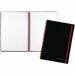 Black n' Red Wirebound Poly Notebook with Front Pocket - 70 Sheets - Wire Bound - Ruled - 24 lb Basis Weight - 8 1/4" x 11 3/4" - White Paper - Red Binder - Black Cover - Polypropylene Cover - Micro Perforated, Wipe-clean Cover, Strap, Hard Cover, Pocket,