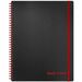 Black n' Red Polypropylene Notebook - Letter - 70 Sheets - Double Wire Spiral - Ruled - 24 lb Basis Weight - 8 1/2" x 11" - White Paper - Red Binder - Black Cover - Polypropylene Cover - Wipe-clean Cover, Micro Perforated, Strap - 1 Each