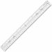 Sparco 12" Standard Metric Ruler - 12" Length 1.3" Width - 1/16 Graduations - Metric, Imperial Measuring System - Plastic - 1 Each - Clear