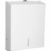 Genuine Joe C-Fold/Multi-fold Towel Dispenser Cabinet - C Fold, Multifold Dispenser - 13.50" (342.90 mm) Height x 11" (279.40 mm) Width x 4.25" (107.95 mm) Depth - Stainless Steel, Metal - White - Wall Mountable - 1 Each