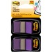 Post-it Flags - 100 - 1" x 1 3/4" - Rectangle - Unruled - Purple - Removable, Self-adhesive - 100 / Pack