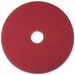 3M™ Red Buffer Pad 5100 - 20" Diameter - 5/Carton x 20" Diameter - Polyester Fiber - Red
