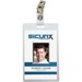 DURABLE Badge Reel Shell-Style ID Card Holder - Horizontal, Vertical -  31.50 (800 mm) - Acrylic - 10 / Box - Transparent