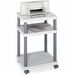 Safco Economy Desk Side Printer/Fax Stand - 100 lb Load Capacity - 2 x Shelf(ves) - 29.3" Height x 20" Width x 17.5" Depth - Floor - Plastic - Light Gray