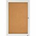 Quartet Enclosed Bulletin Board for Indoor Use - 36" (914.40 mm) Height x 24" (609.60 mm) Width - Brown Natural Cork Surface - Hinged, Self-healing, Shatter Proof, Lock, Durable - Silver Aluminum Frame - 1 Each