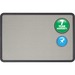 Quartet Contour Bulletin Board - 36" (914.40 mm) Board Height x 48" (1219.20 mm) Board Width - Gray Fabric Surface - Durable, Self-healing - Black Frame - 1 Each