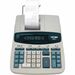Victor 1260-3 12 Digit Heavy Duty Commercial Printing Calculator - 4.6 LPS - Clock, Date, Independent Memory, Item Count, 4-Key Memory, Extra Large Display, Sign Change - AC Supply Powered - 8" x 11" x 2.8" - White, Gray - 1 Each