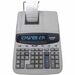 Victor 15706 Heavy-Duty Printing Calculator - Clock, Date, Big Display, Independent Memory, 4-Key Memory, Sign Change - Power Adapter Powered - 2.8" x 8.8" x 12.5" - Gray, Off White - 1 Each