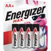Energizer Max Alkaline AA Batteries - For Multipurpose, Digital Camera, Toy - AA - 1150 mAh - 1.5 V DC - 4 / Pack