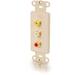 C2G Composite Video and RCA Stereo Audio Solder Type Decorative Style Wall Plate - Ivory - RCA - Ivory