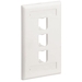 PANDUIT 3 Socket Mini-Com Classic Faceplate - 3 x Socket(s) - 1-gang - White