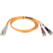 Eaton Tripp Lite Series Duplex Multimode 50/125 Fiber Patch Cable (LC/ST), 2M (6 ft.) - LC Male - ST Male - 6.56ft - Orange
