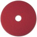 3M™ Red Buffer Pad 5100 - 16" Diameter - 5/Carton x 16" Diameter - Polyester Fiber - Red