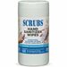SCRUBS Hand Sanitizer Wipes - Blue, White - Antimicrobial, Abrasive, Non-scratching, Textured - 85 Per Bucket - 1 Each