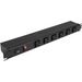 Rack Solutions 20A Horizontal Rackmount Power Strip - NEMA L5-20P - 6 x NEMA 5-20R - 15 ft Cord - Rack-mountable