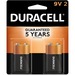 Duracell Coppertop Alkaline 9V Battery - MN1604 - For Multipurpose - 9V - 9 V DC - 2 / Pack