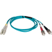 Eaton Tripp Lite Series 10Gb Duplex Multimode 50/125 OM3 LSZH Fiber Patch Cable (LC/ST) - Aqua, 1M (3 ft.) - LC Male - ST Male - 3.28ft - Aqua Blue